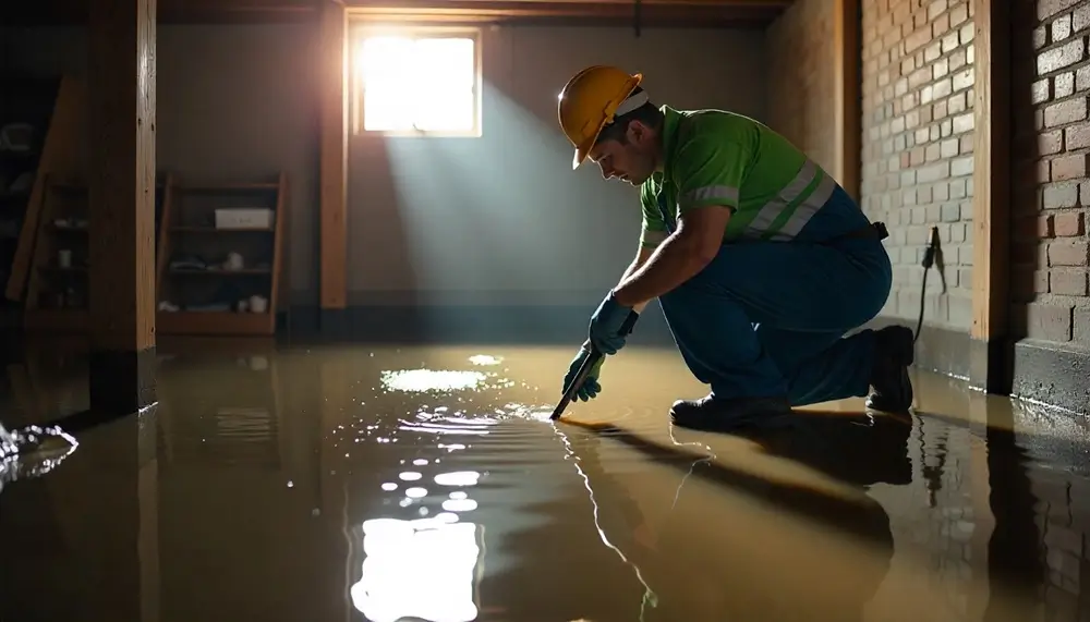Professional water damage restoration services in New Lothrop, MI